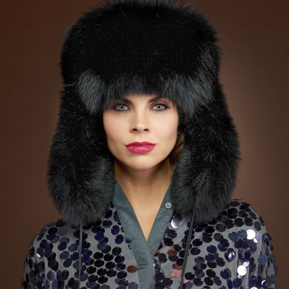 Lenore Marshall Oversized Unisex Trapper Fur Hat